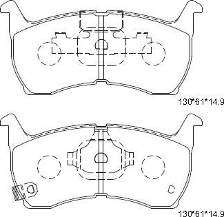 Asimco KD3793 - Тормозные колодки, дисковые, комплект avtokuzovplus.com.ua