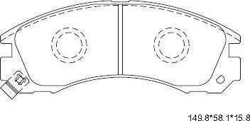 Asimco KD4243W - Тормозные колодки, дисковые, комплект autodnr.net