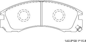 Asimco KD4243 - Тормозные колодки, дисковые, комплект autodnr.net