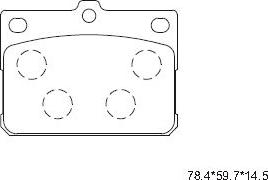 Asimco KD4617 - Тормозные колодки, дисковые, комплект avtokuzovplus.com.ua