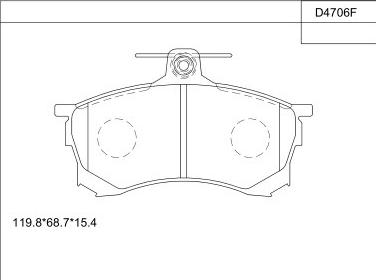 Asimco KD4706F - Тормозные колодки, дисковые, комплект autodnr.net