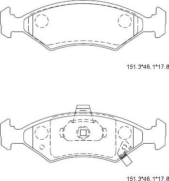 Asimco KD4707 - Гальмівні колодки, дискові гальма autocars.com.ua