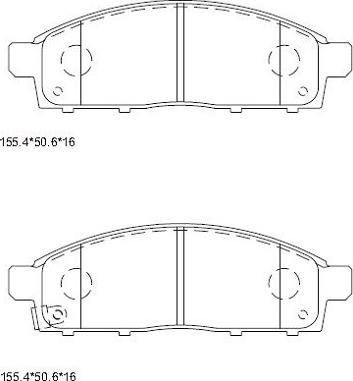 Asimco KD4723 - Тормозные колодки, дисковые, комплект autodnr.net