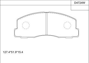 Asimco KD4724W - Гальмівні колодки, дискові гальма autocars.com.ua