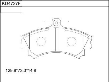 Asimco KD4727F - Гальмівні колодки, дискові гальма autocars.com.ua