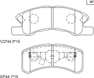 Asimco KD4731 - Тормозные колодки, дисковые, комплект autodnr.net