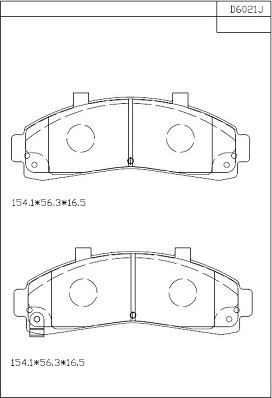 Asimco KD6021 - Гальмівні колодки, дискові гальма autocars.com.ua