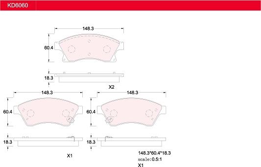 Asimco KD6060 - Гальмівні колодки, дискові гальма autocars.com.ua