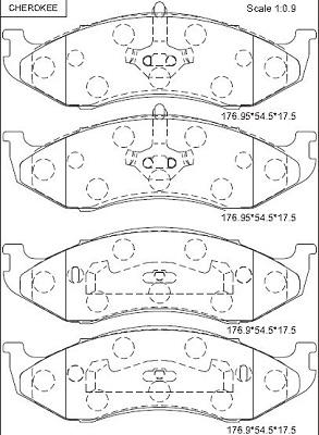 Asimco KD6202 - Тормозные колодки, дисковые, комплект avtokuzovplus.com.ua