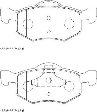 Asimco KD6331 - Тормозные колодки, дисковые, комплект avtokuzovplus.com.ua