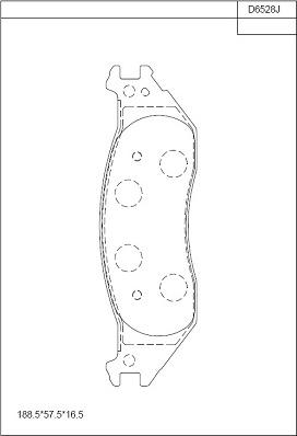 Asimco KD6528 - Тормозные колодки, дисковые, комплект avtokuzovplus.com.ua