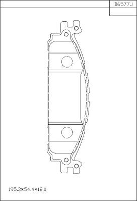 Asimco KD6577 - Тормозные колодки, дисковые, комплект avtokuzovplus.com.ua