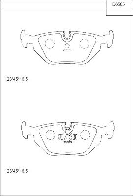 Asimco KD6585 - Тормозные колодки, дисковые, комплект avtokuzovplus.com.ua