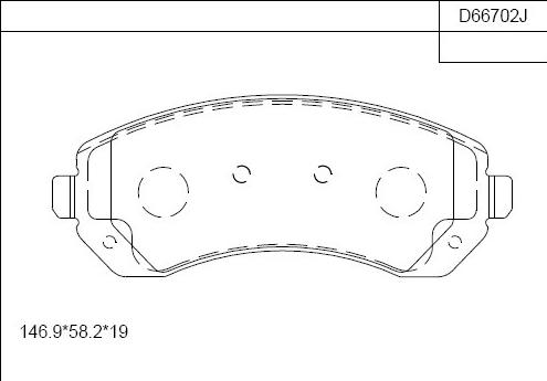 Asimco KD66702 - Гальмівні колодки, дискові гальма autocars.com.ua