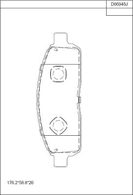 Asimco KD66948 - Тормозные колодки, дисковые, комплект avtokuzovplus.com.ua