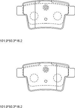 Asimco KD6722 - Тормозные колодки, дисковые, комплект avtokuzovplus.com.ua