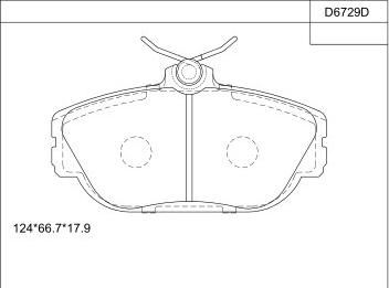 Asimco KD6729D - Тормозные колодки, дисковые, комплект avtokuzovplus.com.ua