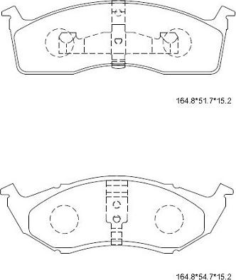 Asimco KD6751 - Тормозные колодки, дисковые, комплект autodnr.net