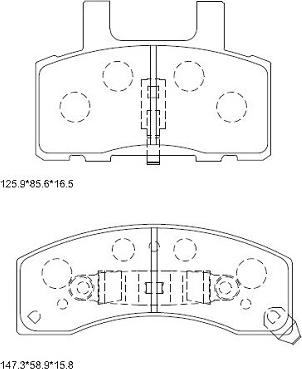 Asimco KD6761 - Тормозные колодки, дисковые, комплект avtokuzovplus.com.ua