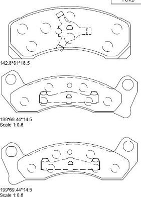 Asimco KD6764 - Гальмівні колодки, дискові гальма autocars.com.ua