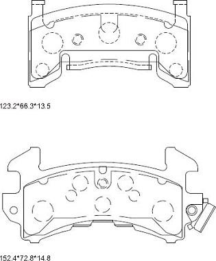 Asimco KD6766 - Гальмівні колодки, дискові гальма autocars.com.ua