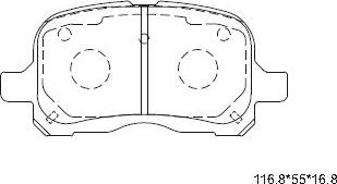 Asimco KD6769 - Гальмівні колодки, дискові гальма autocars.com.ua