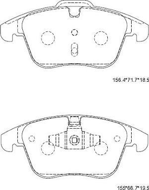 Asimco KD6781 - Тормозные колодки, дисковые, комплект autodnr.net