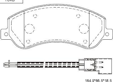 Asimco KD6788 - Тормозные колодки, дисковые, комплект avtokuzovplus.com.ua