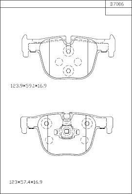 Asimco KD7006 - Гальмівні колодки, дискові гальма autocars.com.ua