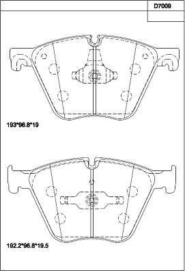 Asimco KD7009 - Тормозные колодки, дисковые, комплект avtokuzovplus.com.ua