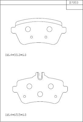 Asimco KD7053 - Гальмівні колодки, дискові гальма autocars.com.ua