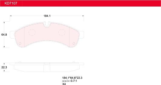 Asimco KD7107 - Гальмівні колодки, дискові гальма autocars.com.ua