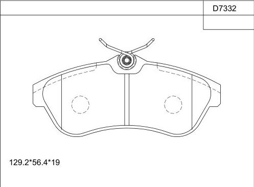 Asimco KD7332 - Тормозные колодки, дисковые, комплект avtokuzovplus.com.ua