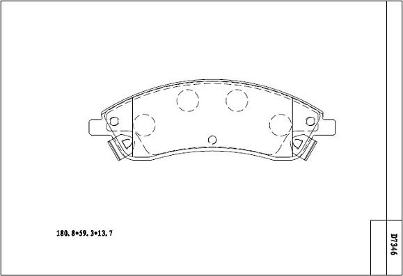 Asimco KD7346 - Тормозные колодки, дисковые, комплект avtokuzovplus.com.ua