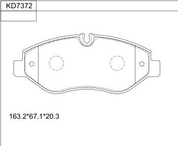 Asimco KD7372 - Тормозные колодки, дисковые, комплект autodnr.net