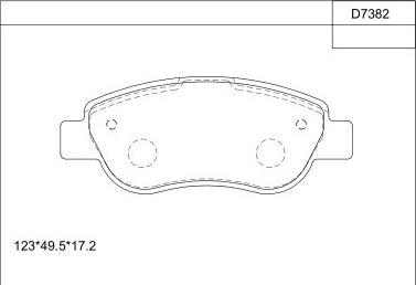 Asimco KD7382 - Тормозные колодки, дисковые, комплект avtokuzovplus.com.ua