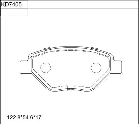 Asimco KD7405 - Тормозные колодки, дисковые, комплект avtokuzovplus.com.ua