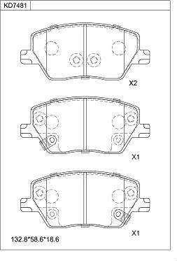 Asimco KD7481 - Гальмівні колодки, дискові гальма autocars.com.ua