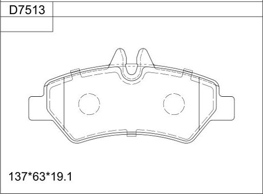 Asimco KD7513 - Тормозные колодки, дисковые, комплект avtokuzovplus.com.ua