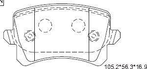 Asimco KD7560 - Тормозные колодки, дисковые, комплект autodnr.net