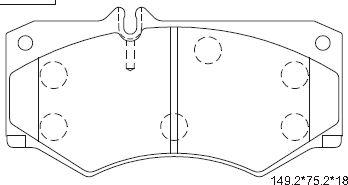 Asimco KD7562 - Тормозные колодки, дисковые, комплект avtokuzovplus.com.ua