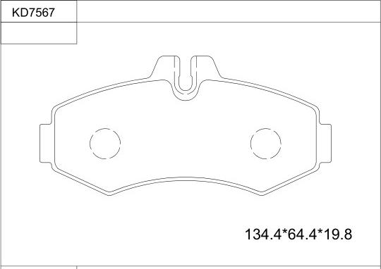 Asimco KD7567 - Тормозные колодки, дисковые, комплект avtokuzovplus.com.ua