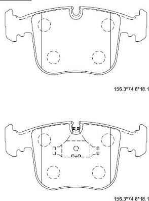 Asimco KD7582 - Гальмівні колодки, дискові гальма autocars.com.ua