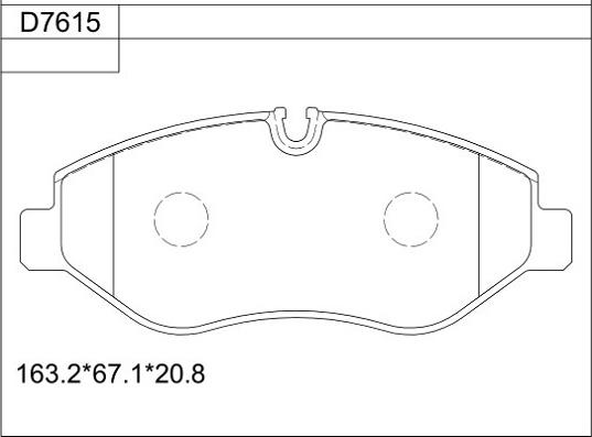 Asimco KD7615 - Тормозные колодки, дисковые, комплект avtokuzovplus.com.ua