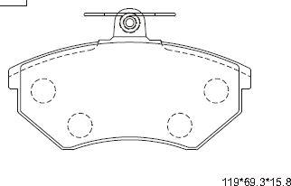 Asimco KD7710 - Тормозные колодки, дисковые, комплект autodnr.net