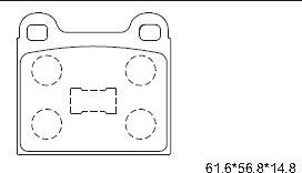 Asimco KD7712 - Тормозные колодки, дисковые, комплект avtokuzovplus.com.ua