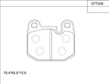 Asimco KD77206 - Тормозные колодки, дисковые, комплект avtokuzovplus.com.ua