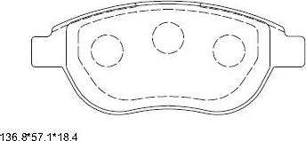 Asimco KD7720H - Тормозные колодки, дисковые, комплект autodnr.net