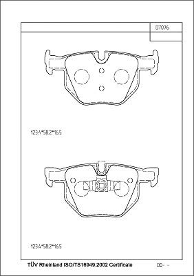 Asimco KD77219 - Тормозные колодки, дисковые, комплект avtokuzovplus.com.ua