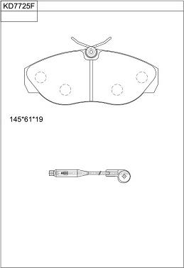 Asimco KD7725F - Тормозные колодки, дисковые, комплект avtokuzovplus.com.ua